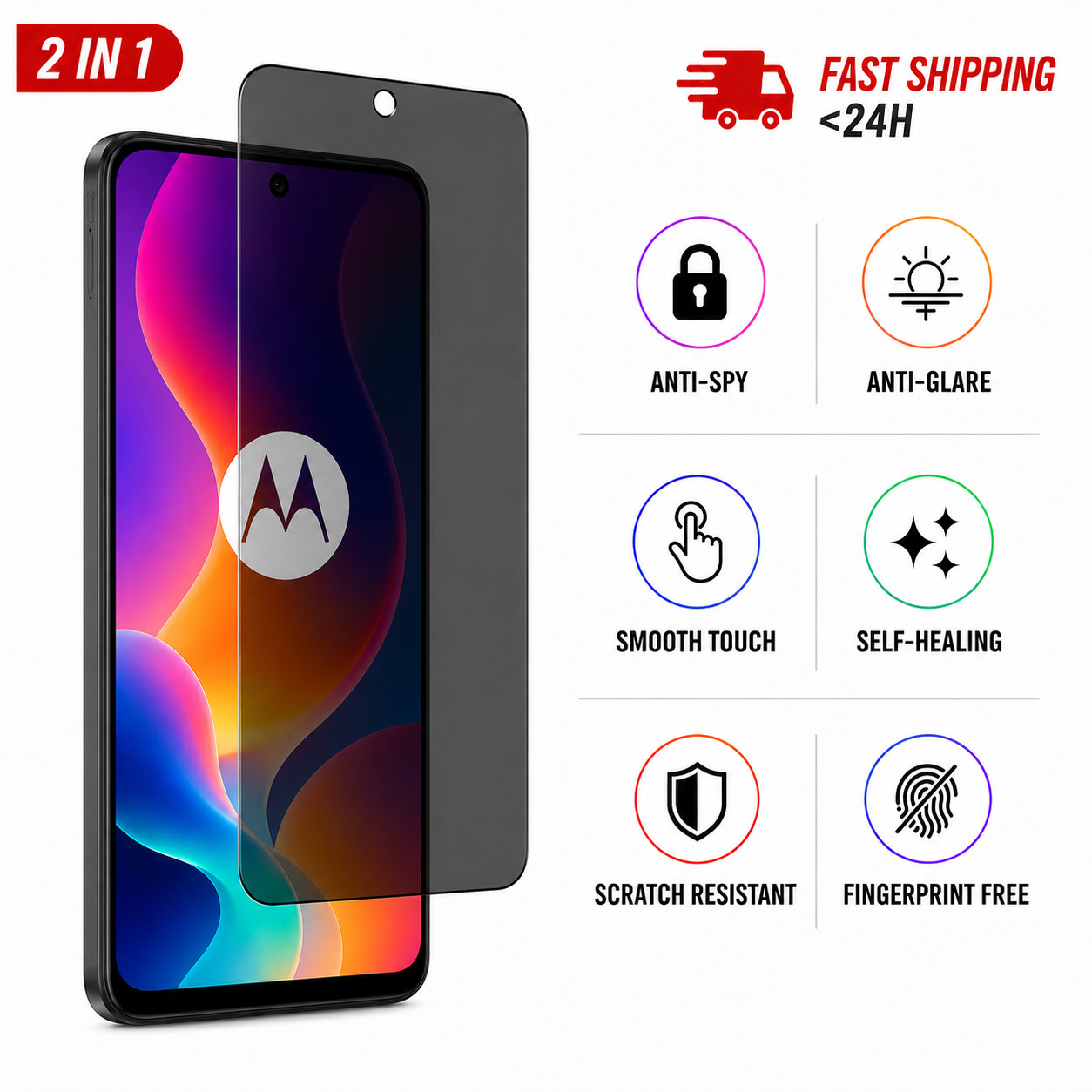 3PK Hydrogel Privacy Protector For Moto G Play Stylus Power 5G 2023 2024 2025