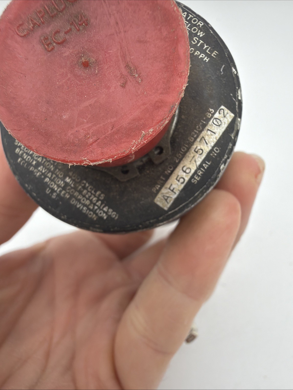 Vintage Bendix Eclipse Aircraft Indicator Fuel Glow Marked PPH X1000