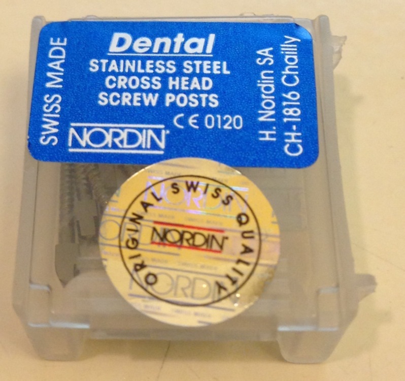 Dental Stainless Steel Screw Posts Cross Head L3 12 pieces Refill kit NORDIN