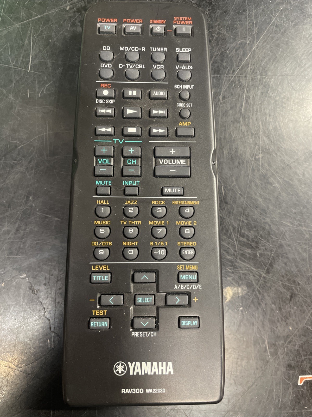 Yamaha RAV300 WA22030 Remote RX-V HTR YHT Series Receivers and HTS Tested