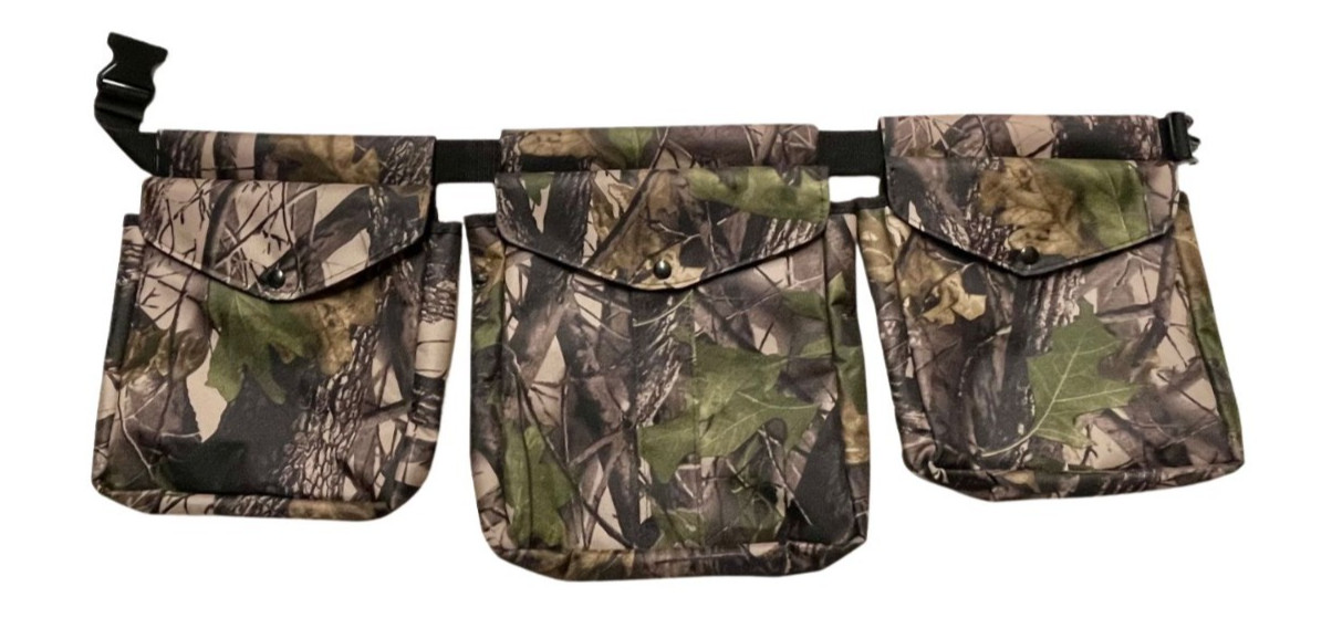 CANVAS LEAFY CAMO GAME BIRD BAG SET of 3 POUCHES HUNTING - MADE IN THE USA!