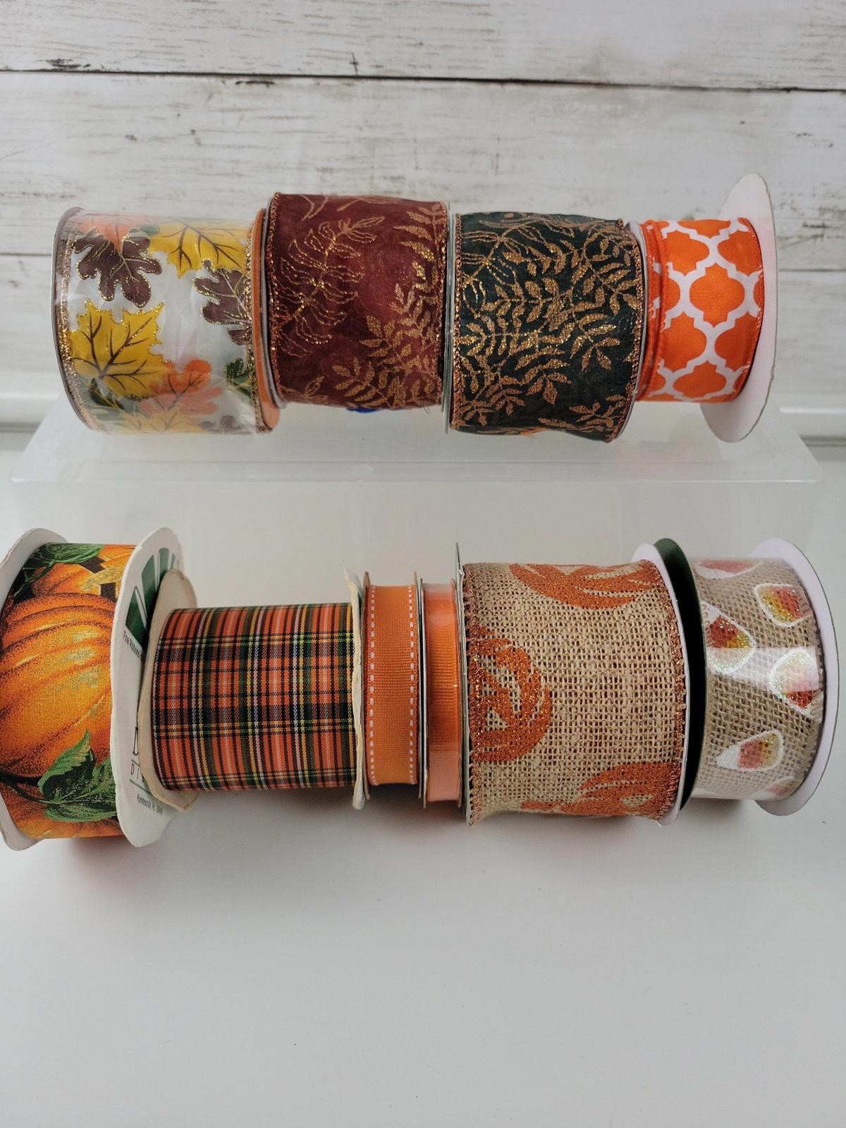 Fall Ribbon Lot 10 Spools – Autumn Craft & DIY Decorations