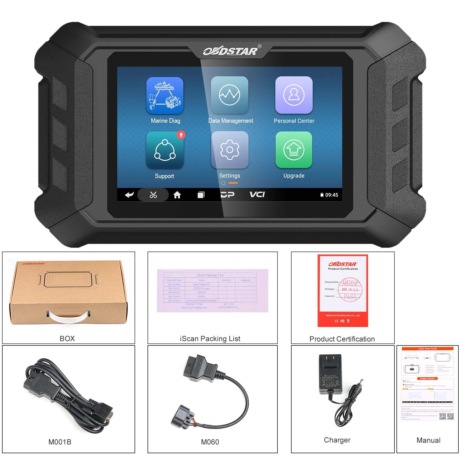 OBDSTAR Diag Mate Intelligent Marine Diagnostic Tool Code Reader Action Test