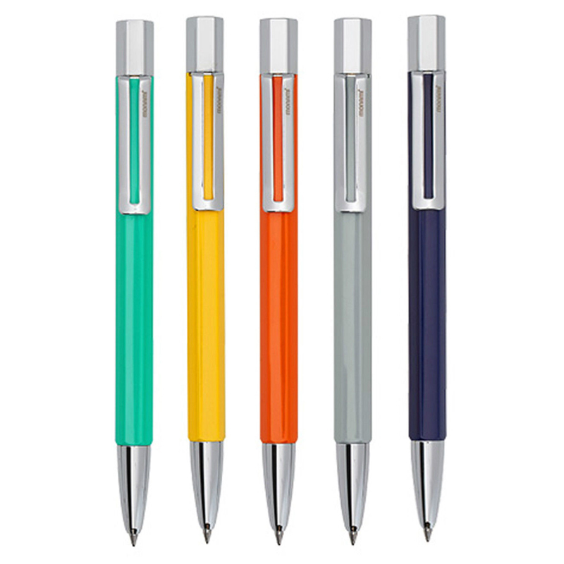 Monami 153 NEO, Ball Point Pen 0.7 mm Metal Body Chrome Luxury Black Ink