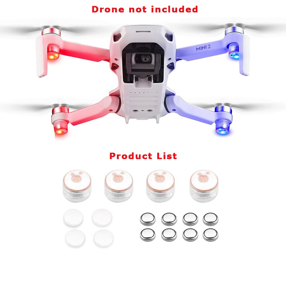4x Night Light LED Indicator Signal Flash Lamp for DJI Mavic Air 2 / Mini Drones