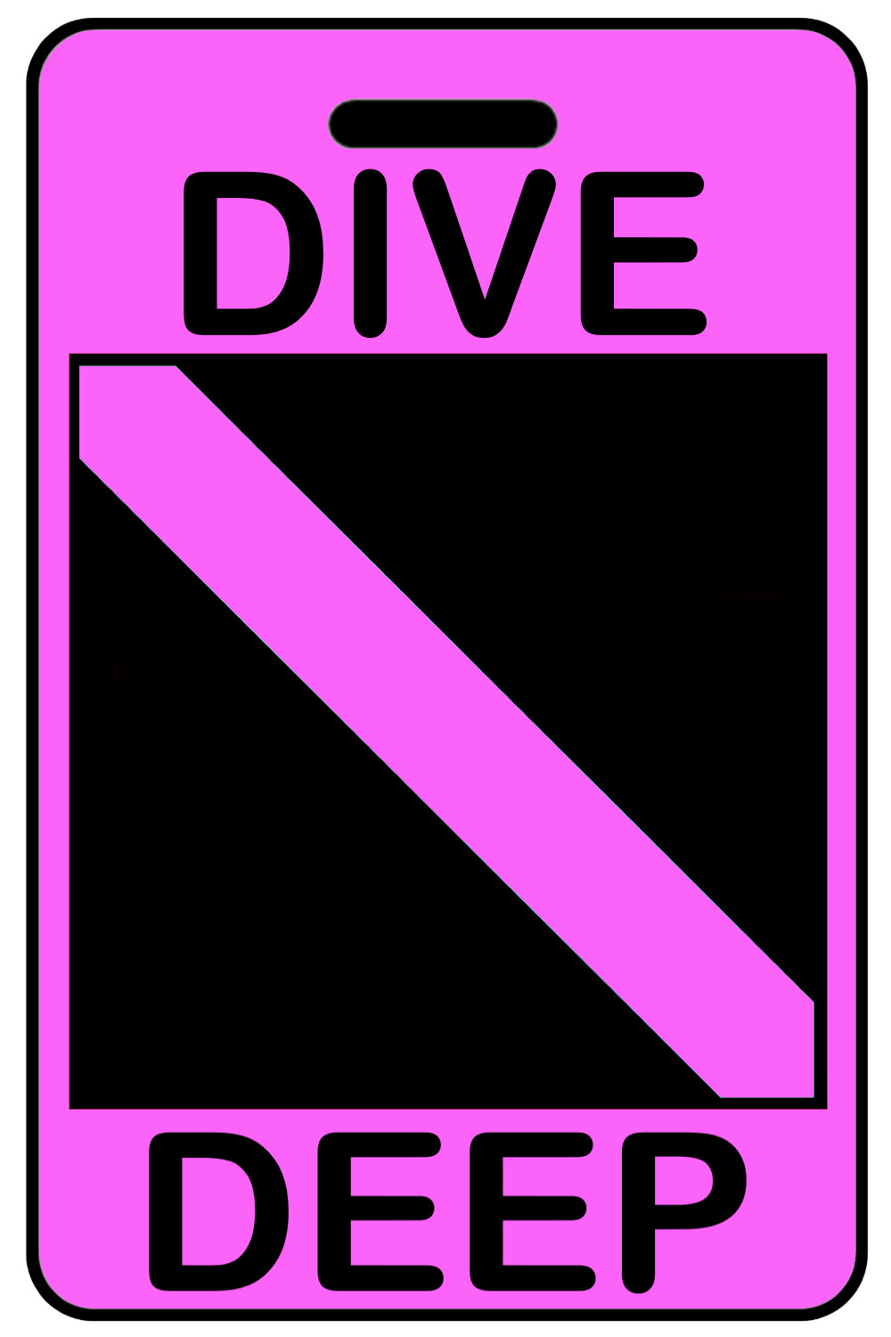 Hi-Viz Pink Shark Bait SCUBA Diving Luggage/Gear Bag Tag - New