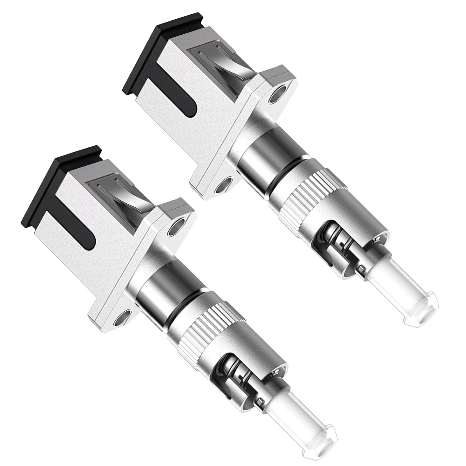 2-Pack ST to SC Adapter, Single Mode 9/125um SC/UPC Female to ST/UPC Male Fib