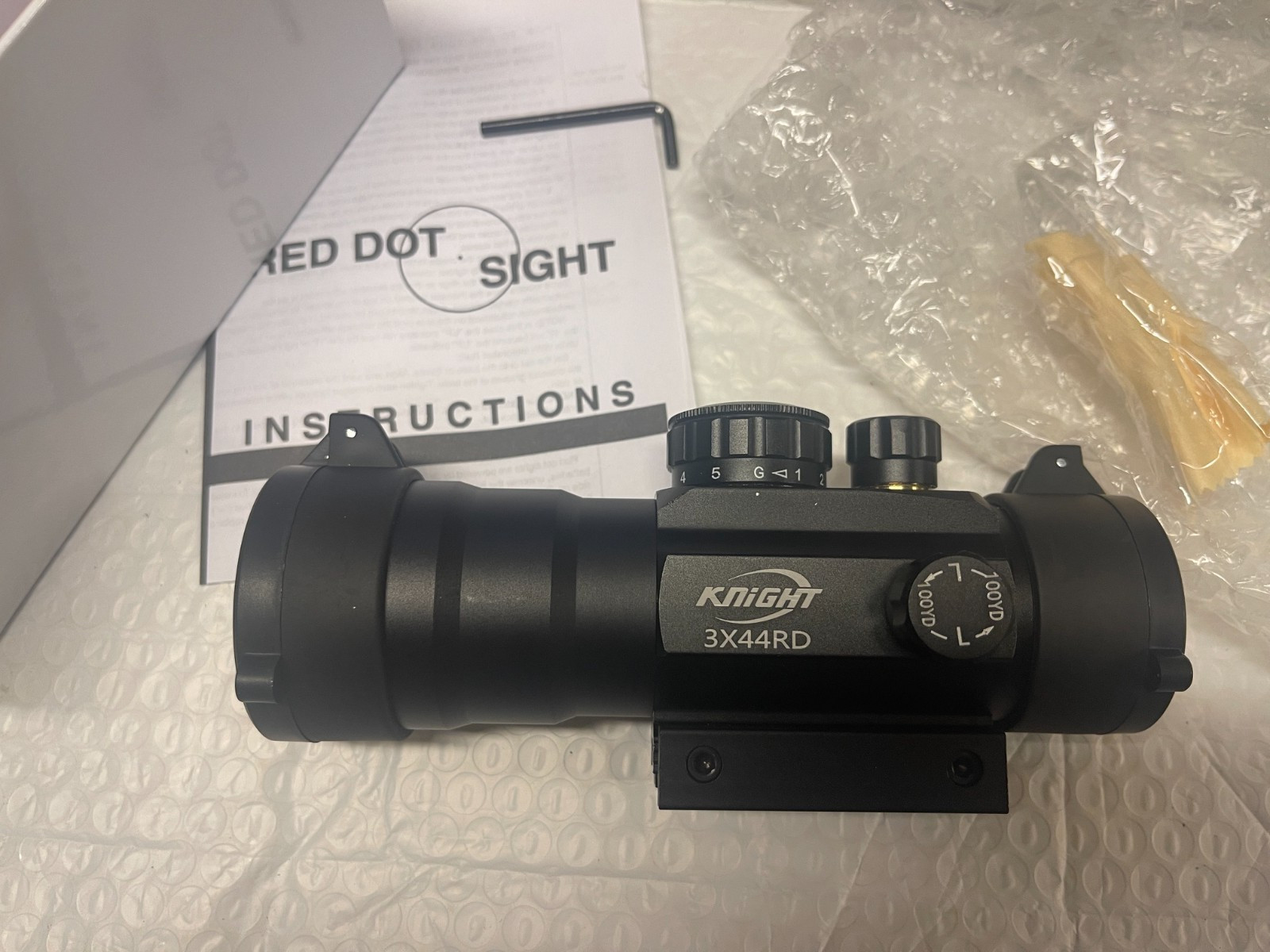Tactical Aluminum Alloy 3x44 Red - Green Dot Rifle Scope, 11/20mm Picatinny Rail