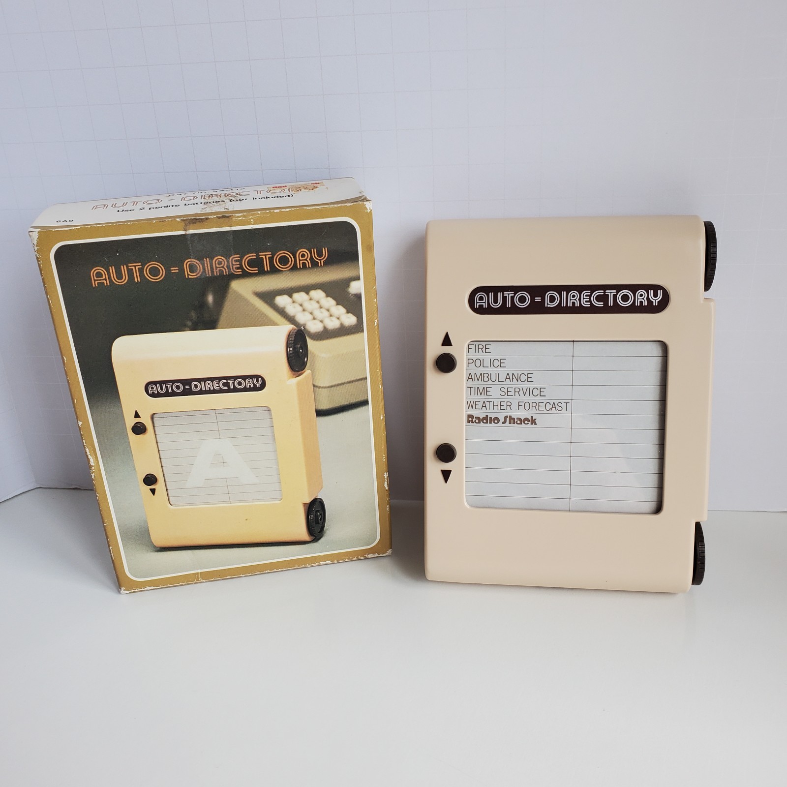 Vintage Radio Shack Auto-Directory 43-112 Motorized Phone Book-FOR PARTS/REPAIR
