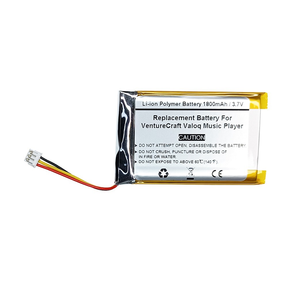 3.7V 1800mAh Replacement Battery For VentureCraft Valoq Music Player, APP104959L