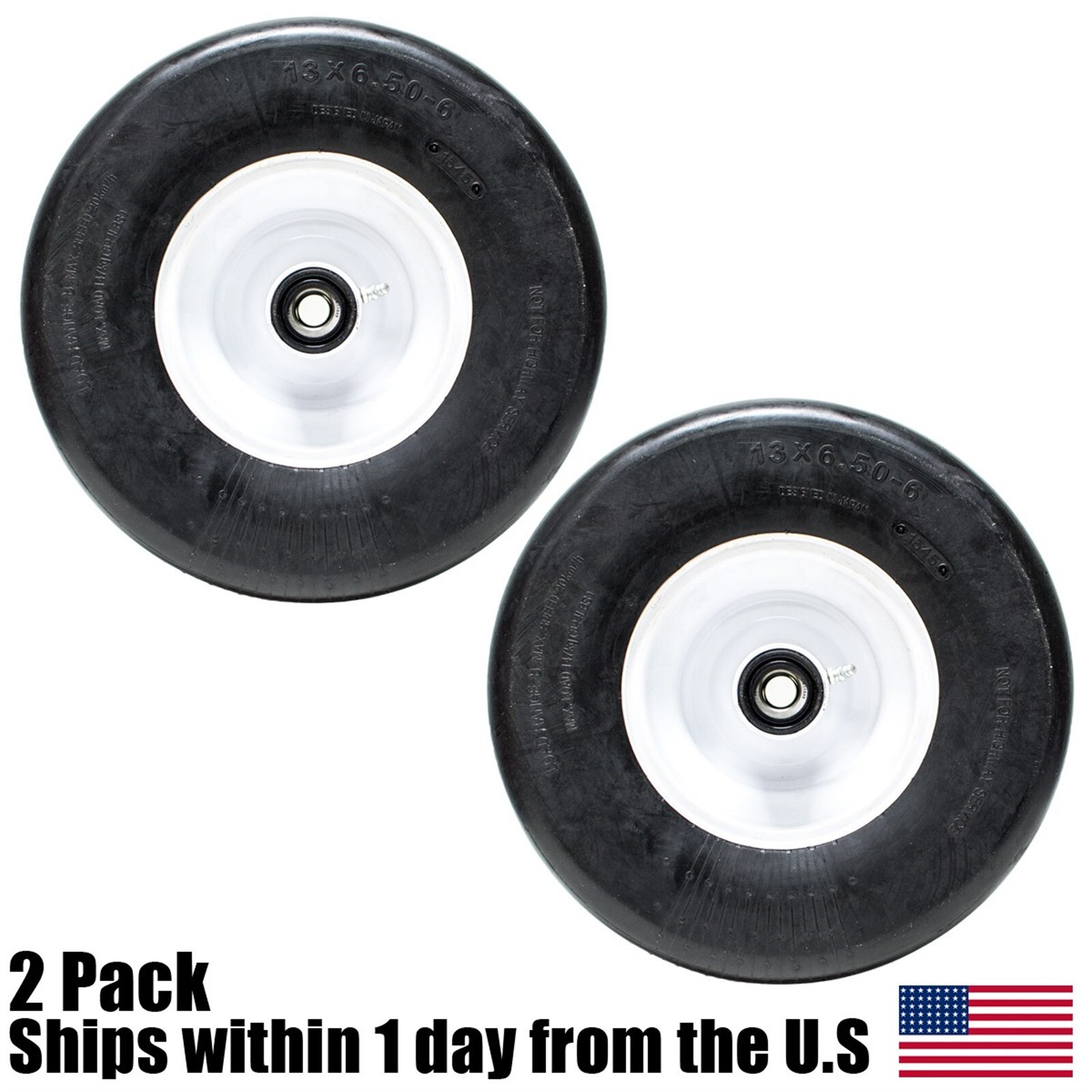 2PK 13x6.5x6 Puncture Proof No Flat Tires Front Solid fits Exmark 103-0065