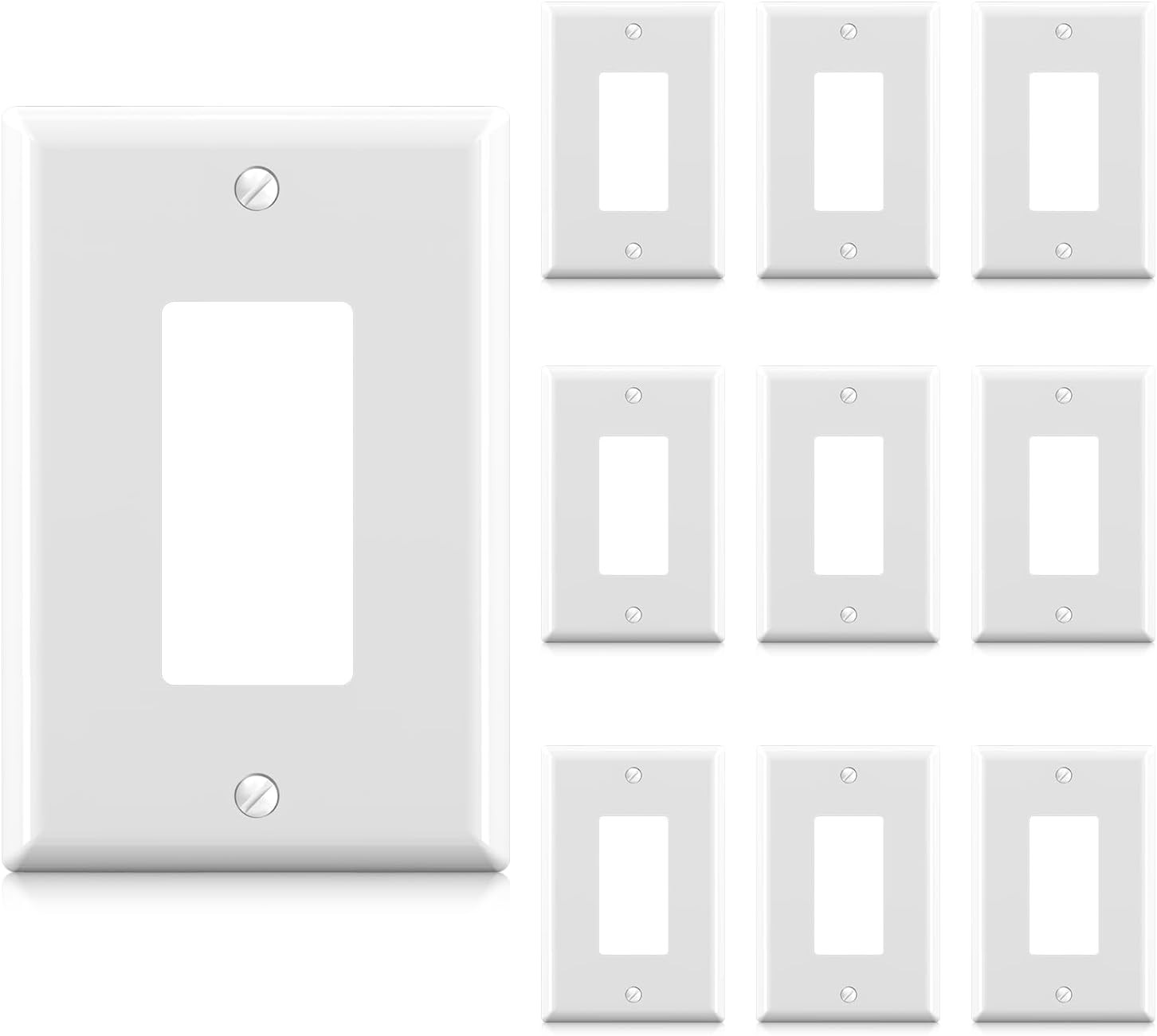 Large Size Outlet Covers Wall Plates, 1-Gang Decorative Electric Outlet Covers,
