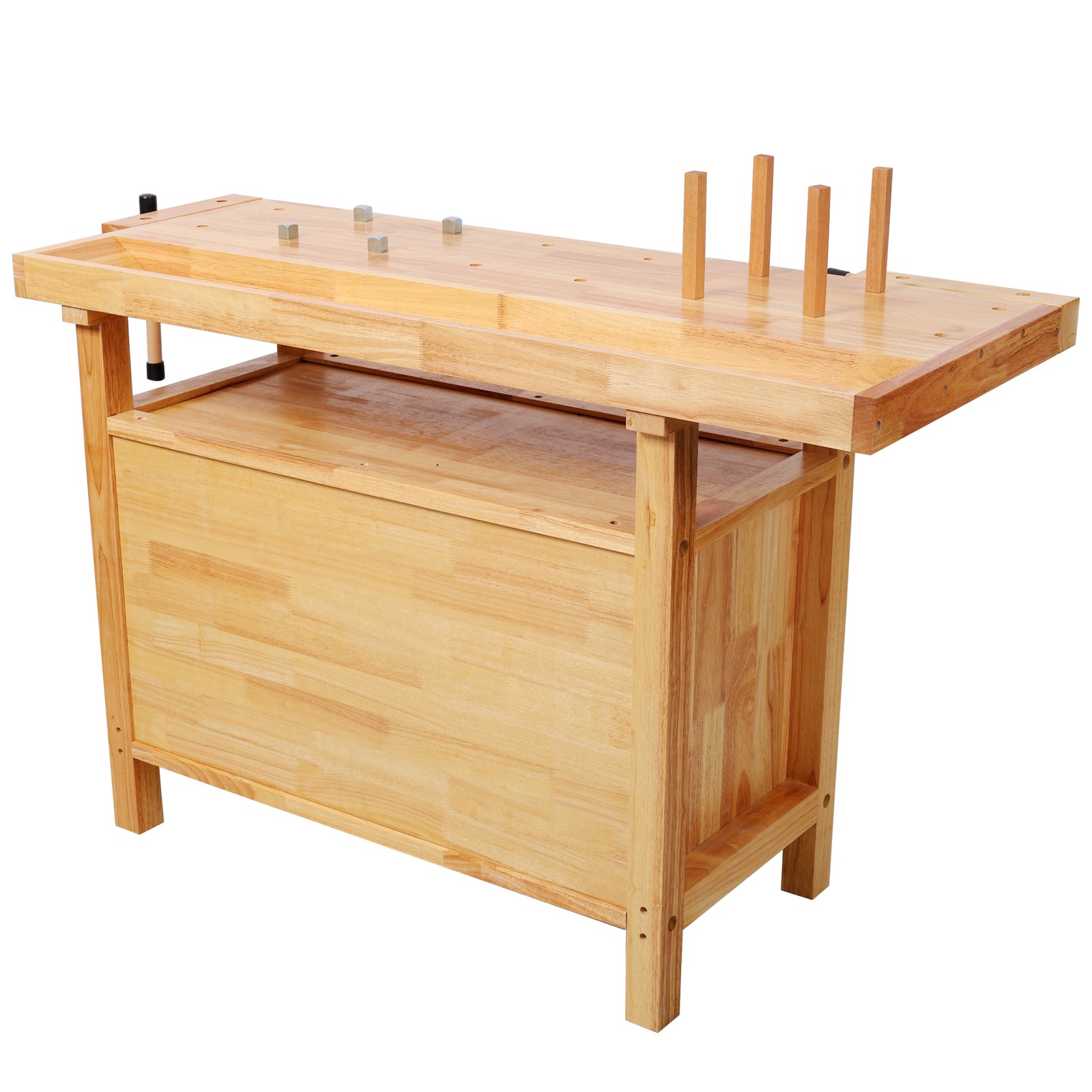 50" Professional Rubberwood Solid Wood Workbench
