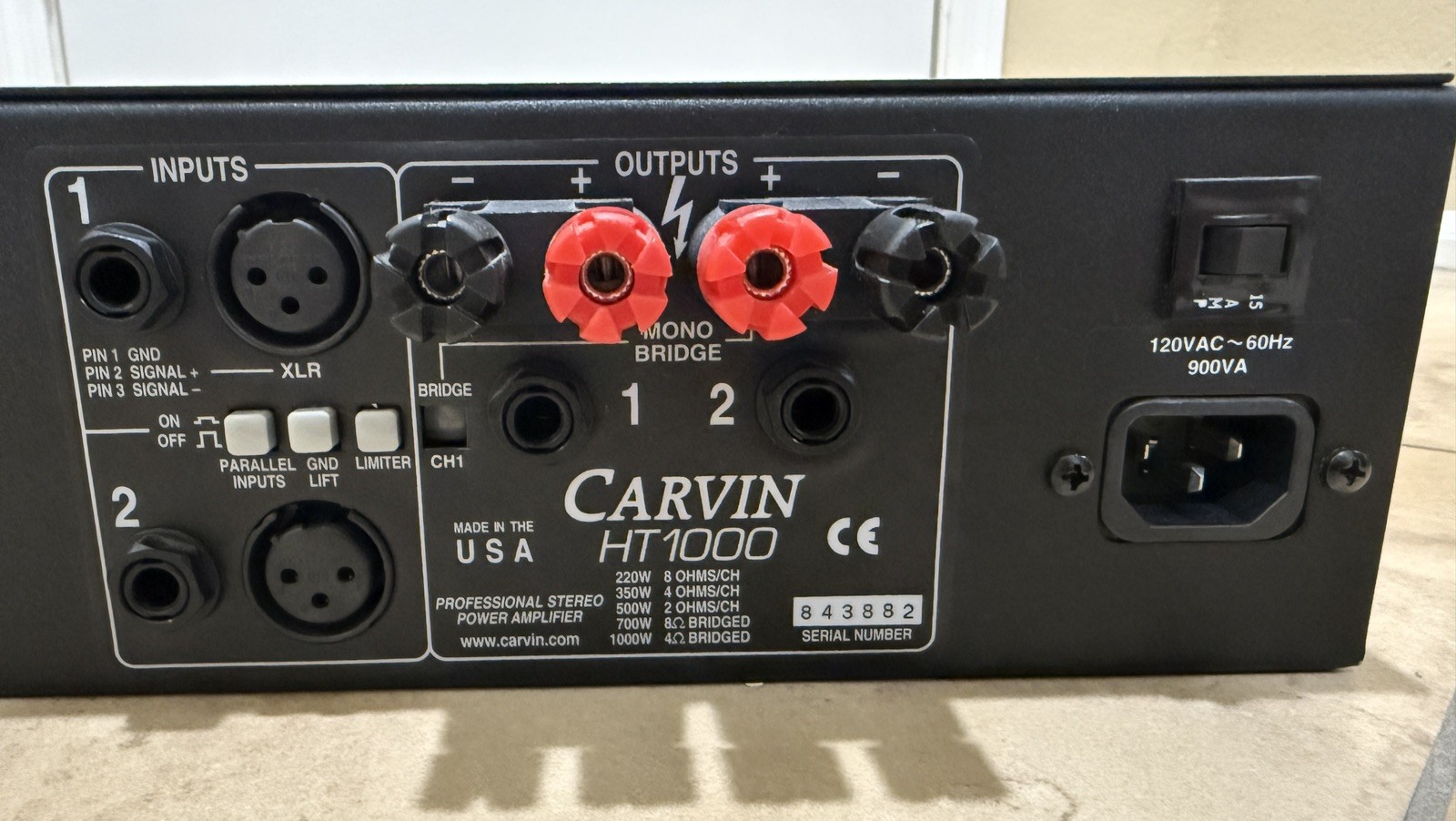 Carvin HT1000 Amp 1000W Amplifier