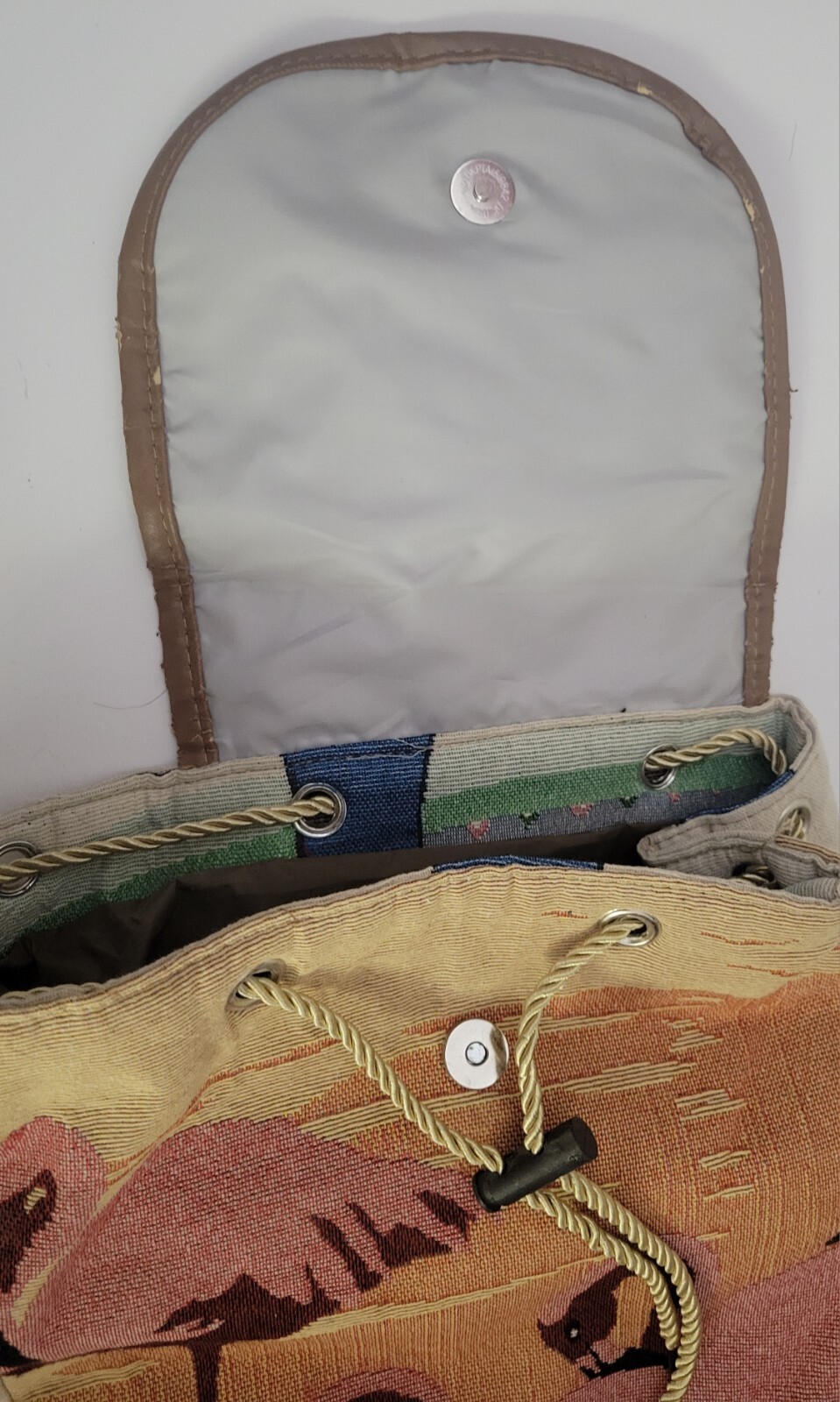 Lunch Backpack Swan Design NOS As/Is