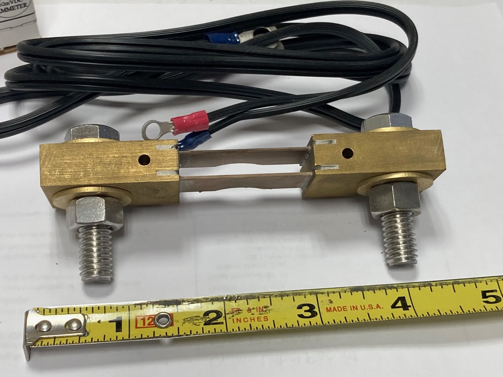 Simpson 06500, Switchboard Shunt for Analog Panel Meter 100A 50 mV, w/ 5Ft Leads
