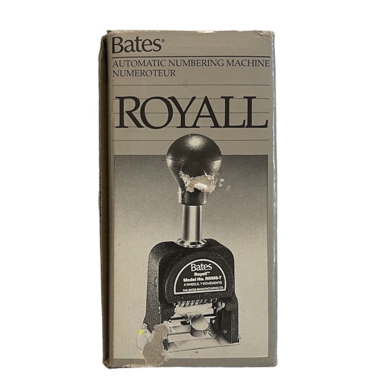 Bates Automatic Numbering Machine Royall RNM 6-7 With No Ink, Instructions