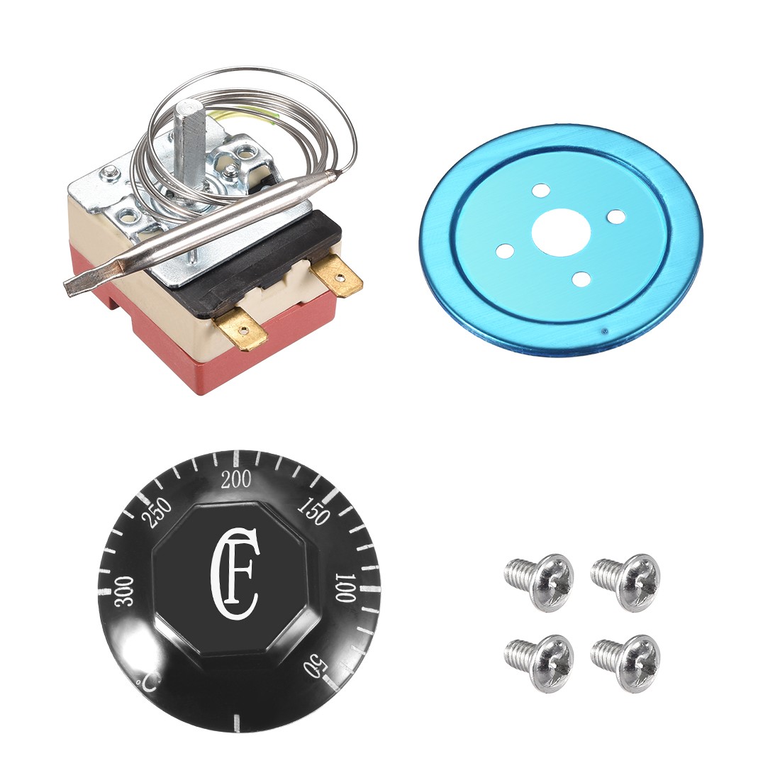 Electric Oven Thermostat, Adjustable Temperature Controller Switch 50-300℃ N.C