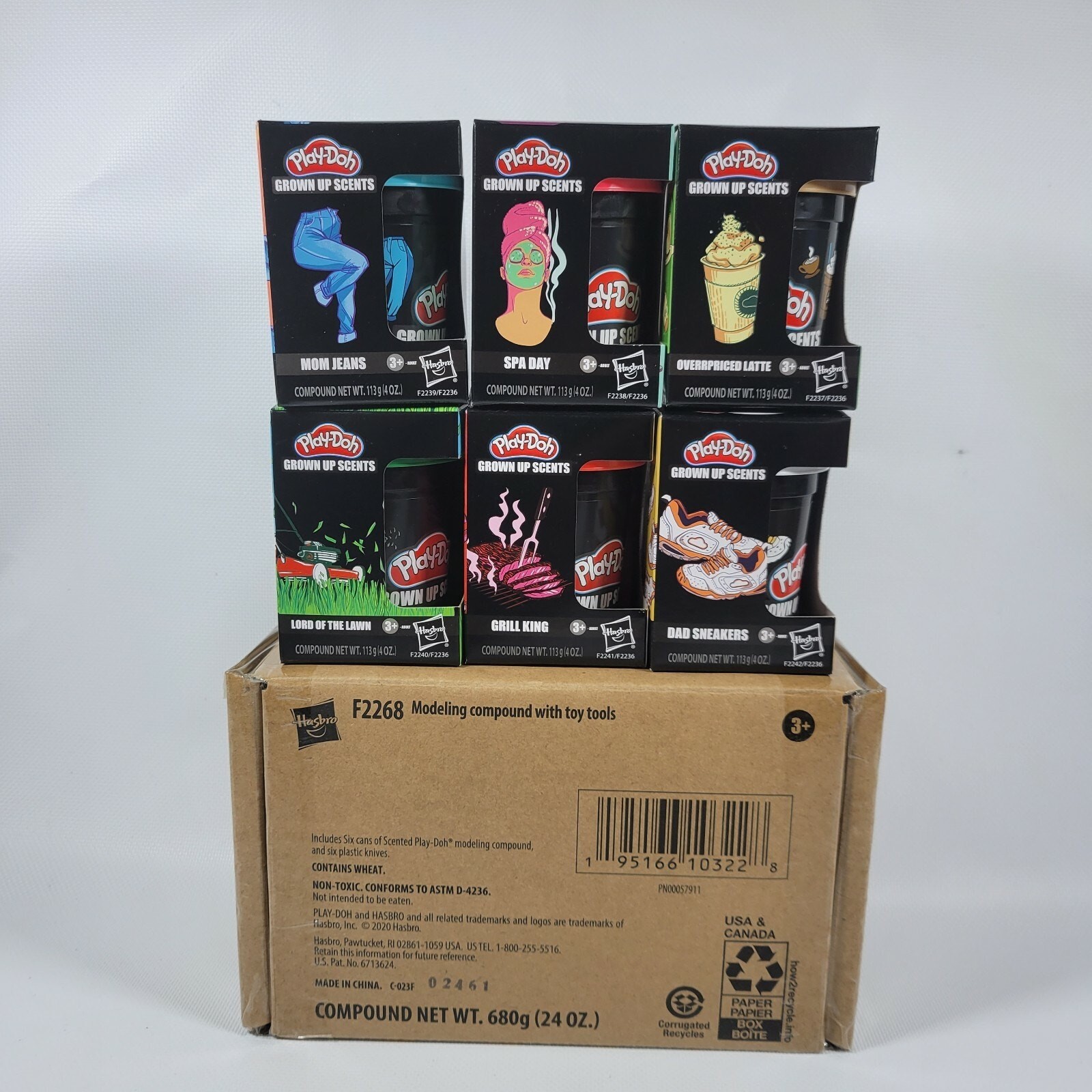 NEW 6 PACK GROWN UP SCENT Play-Doh SUPER MOM DAD EDITION RARE CLAY GAG GIFT