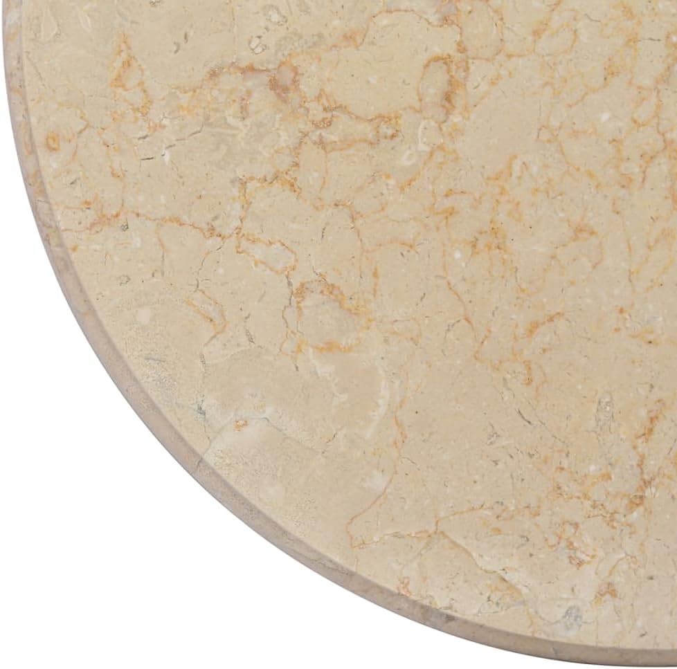 Marble Table Top - Round Cream Colored Replacement for Dining and Coffee Tables,