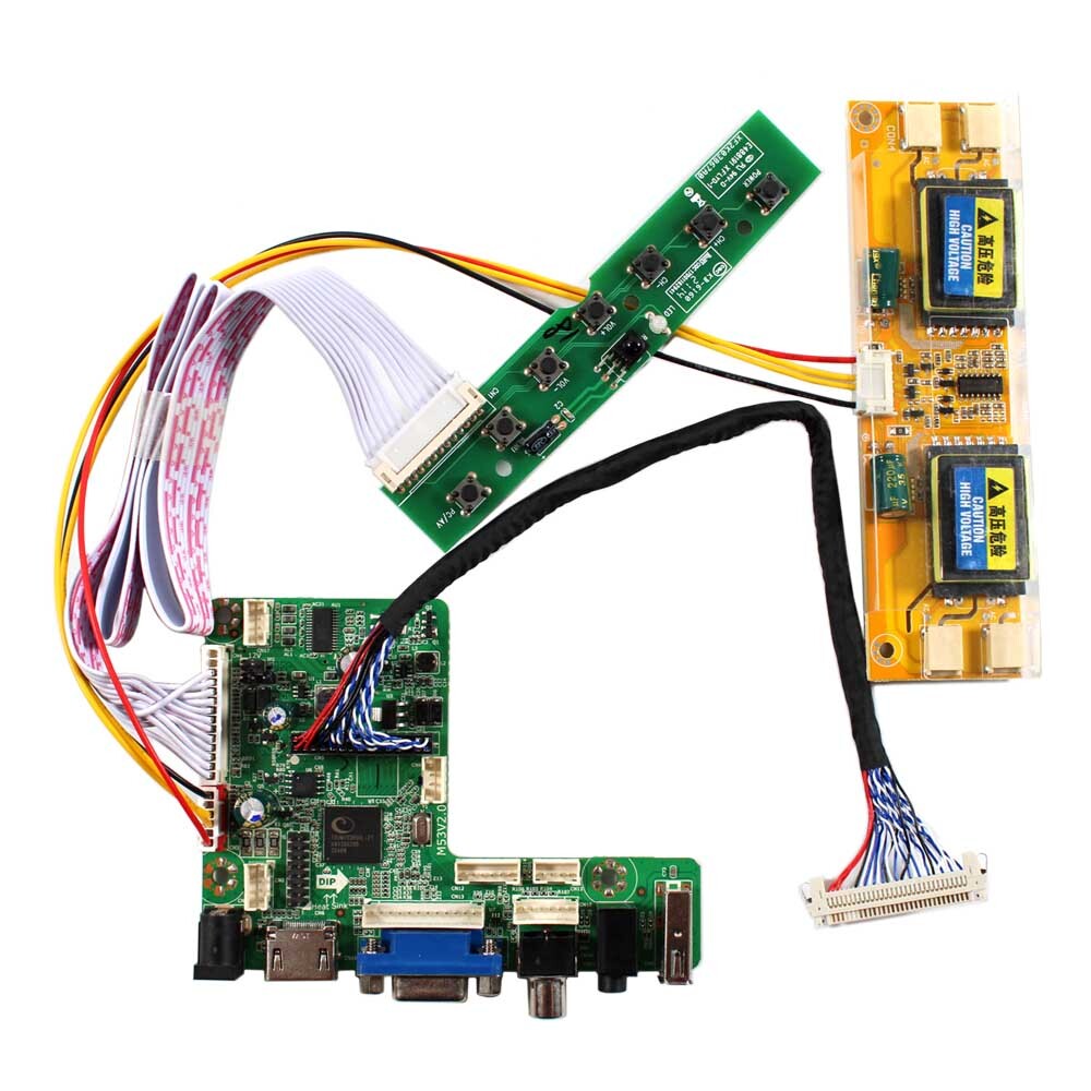 HDUSB VGA AV LCD Controller Board For 19" 1440x900 LTM190M2 3 M190PW01 V0
