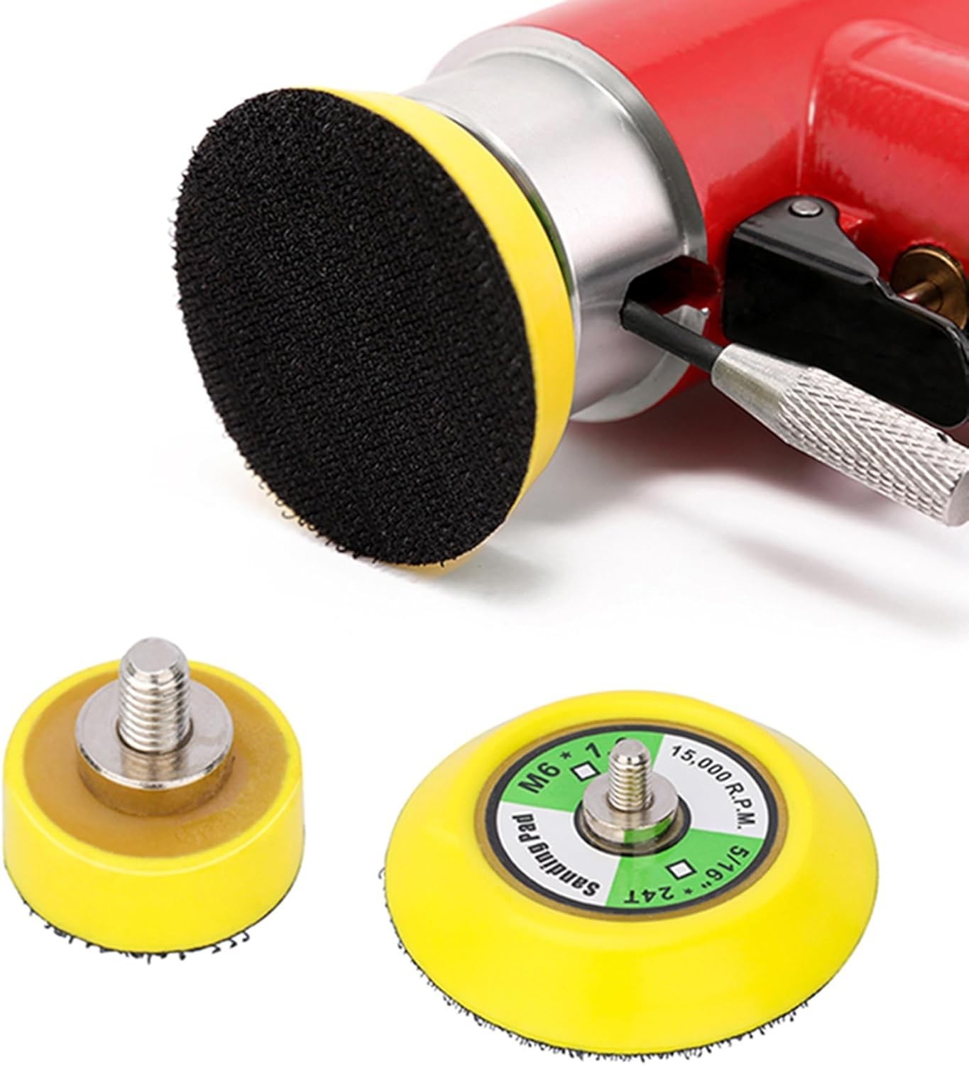 M6 Thread 3" Polishing Pads - Durable Hook and Loop Backing for Auto Detailing