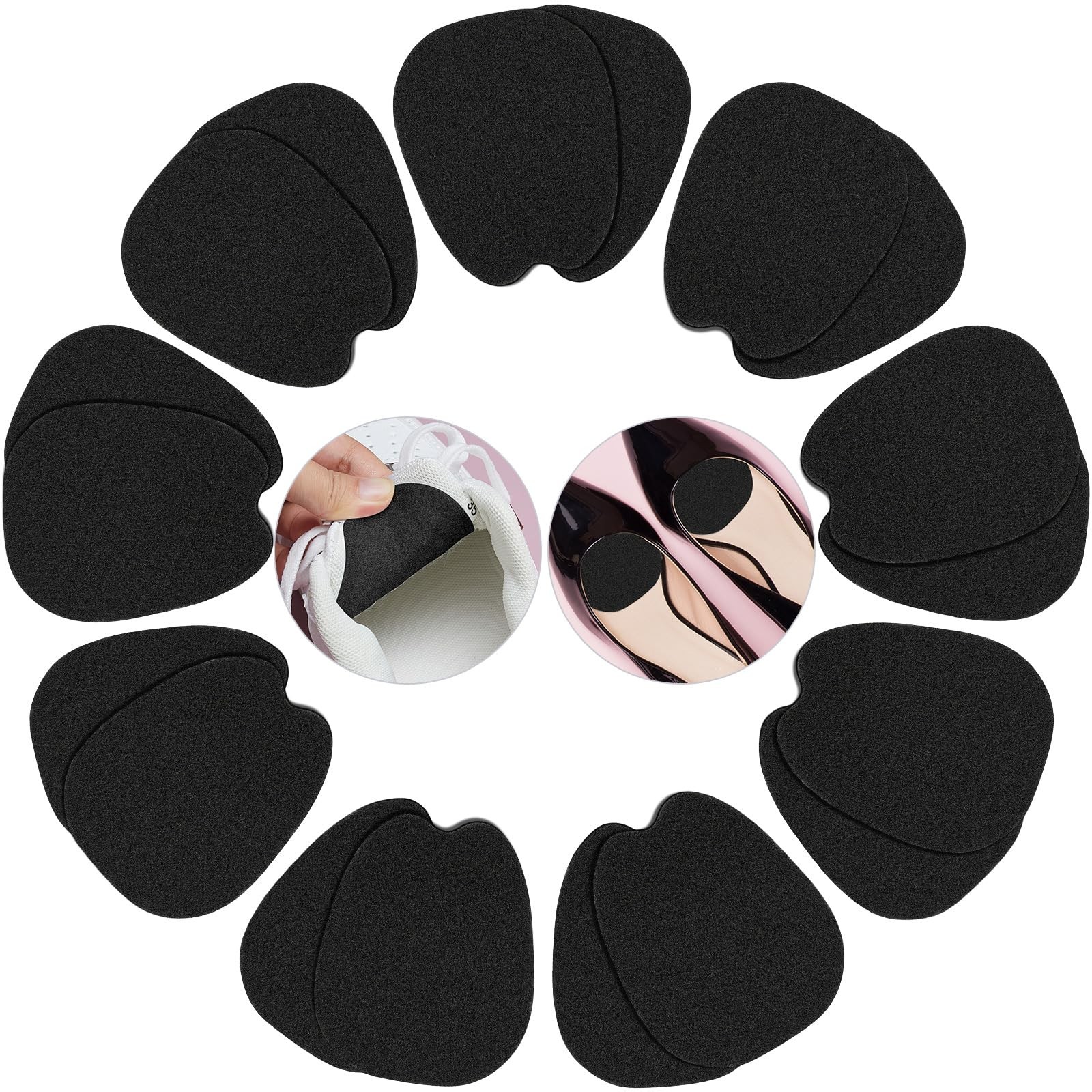Zhanmai 9 Pairs Felt Tongue 8.2 x 6.7 x 0.6 cm/ 3.2 x 2.6 x 0.2 Inch, Black