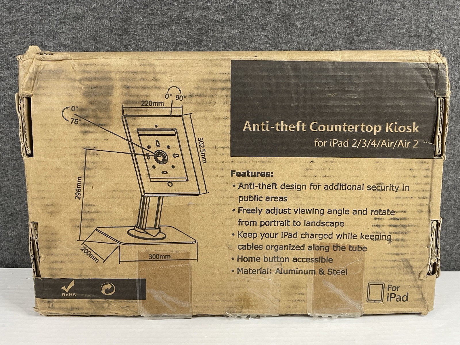 Anti-theft countertop kiosk  MI-37718, Brand New For iPad (OPEN BOX)