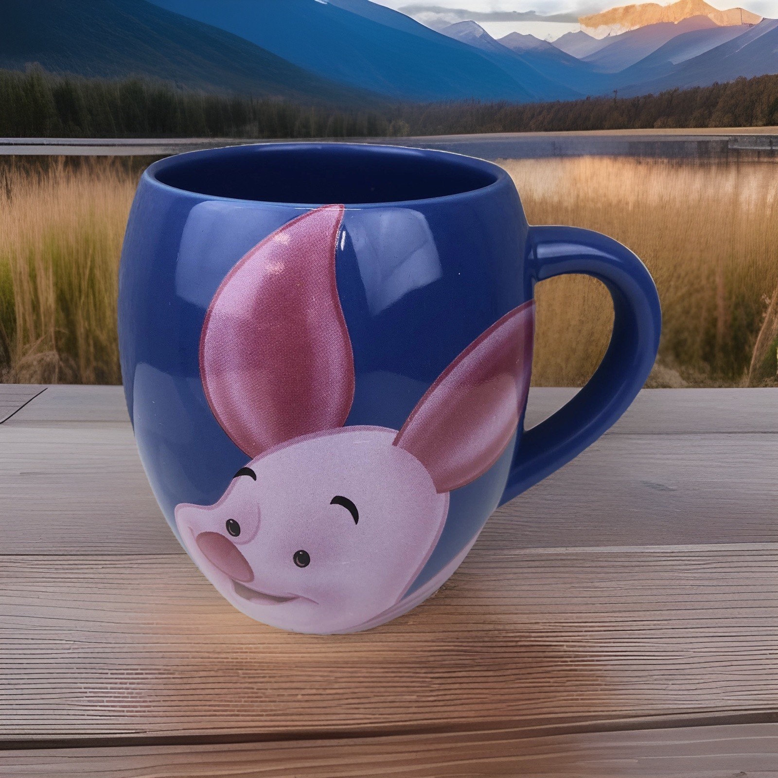 Disney Piglet Barrel Mug Tams Large Winnie The Pooh Blue Pink Collectible