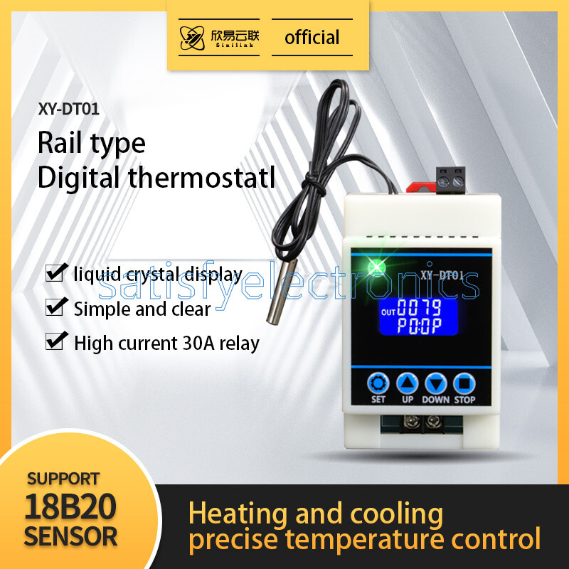 DT01 Temperature Controller Panel Digital Display Panel 30A NTC 10K Probe