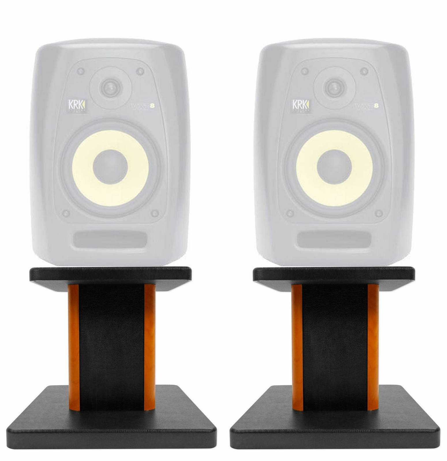 Rockville 8” Wood Studio Monitor Speaker Stands For KRK VXT-8 Monitors