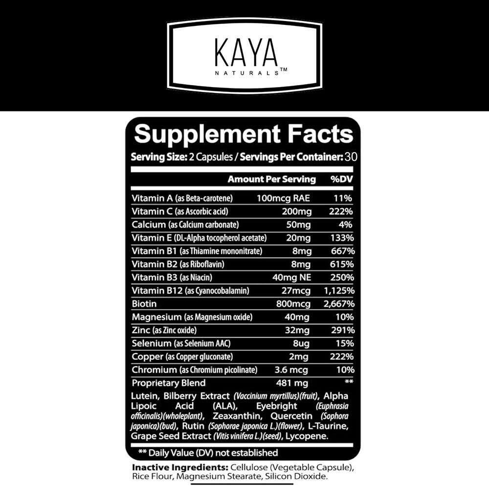 Eye Health Supplement, Lutein and Zeaxanthin, Eye Strain Support, Vision Health