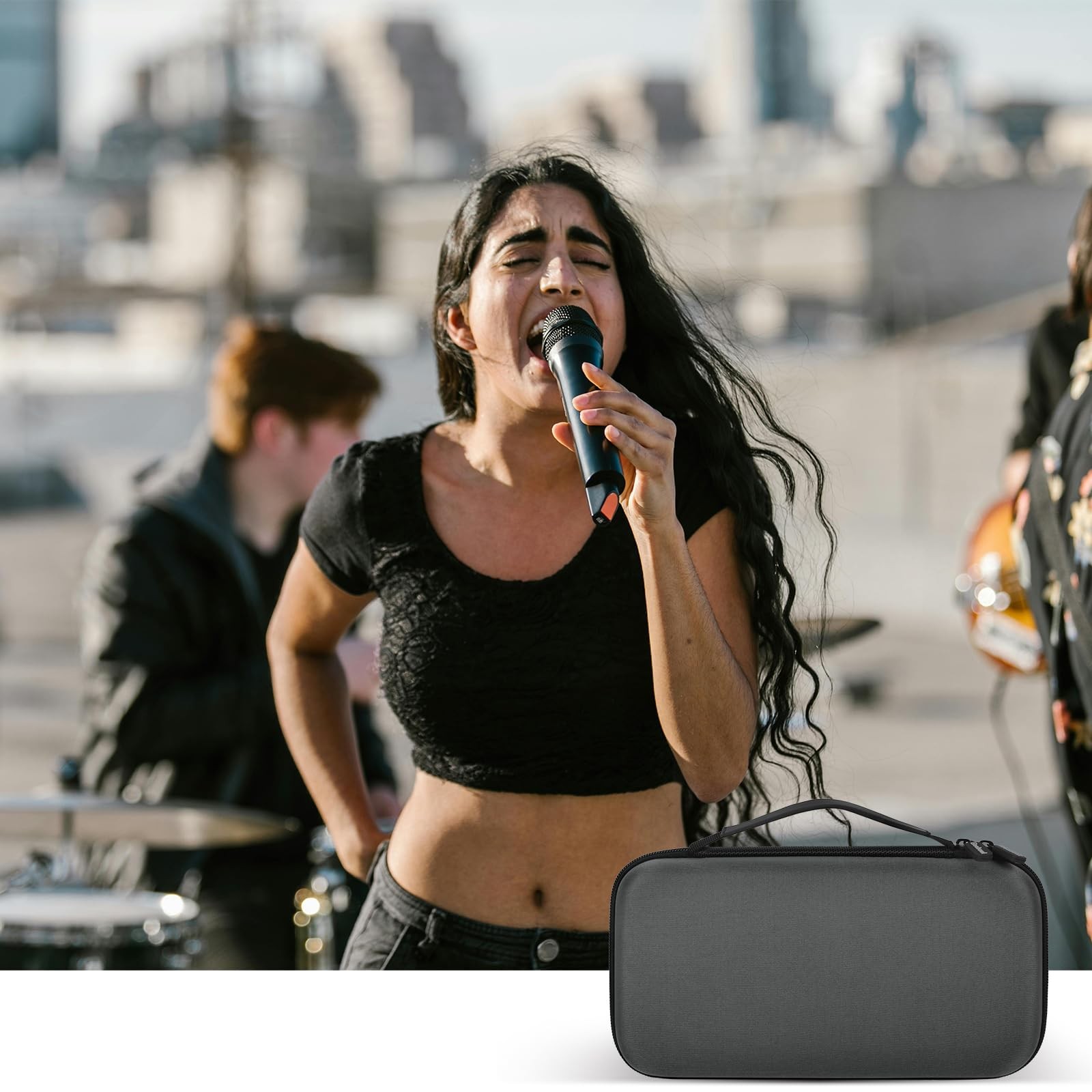 Boobowl Bluetooth Microphone Wireless Case Digital Small to Medium, Grey