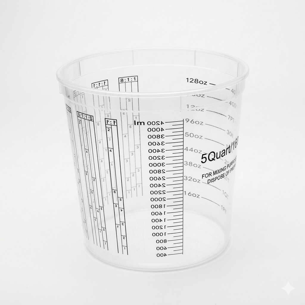 Professional 5-Quart (160 oz) Precision Mixing Cups – 40-Pack
