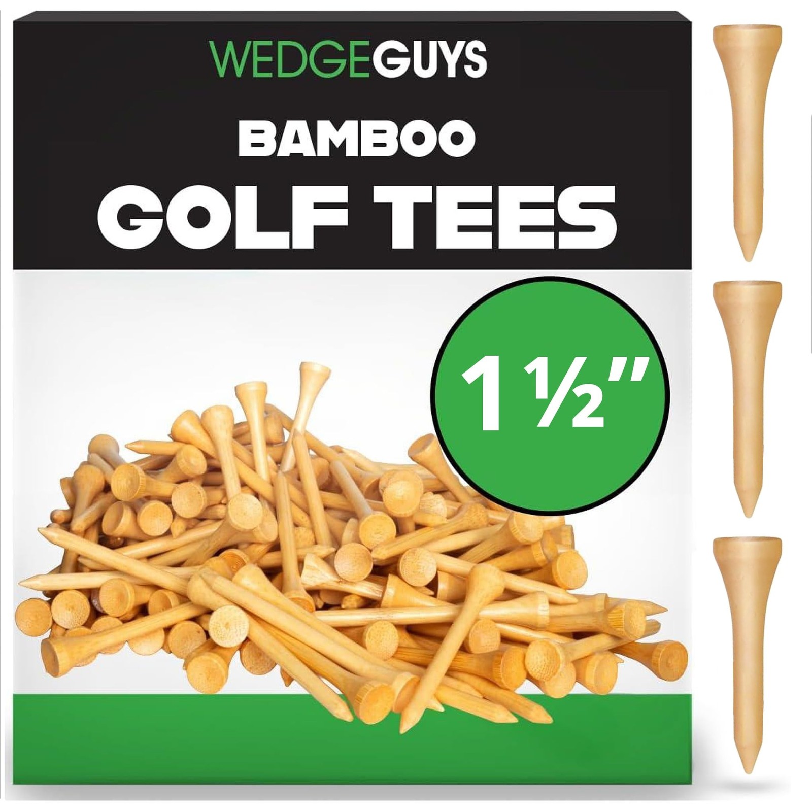 Bamboo Golf Tees 1-1/2" | 100 pcs. | Extra Durable & Stronger Than Wood Tees ...