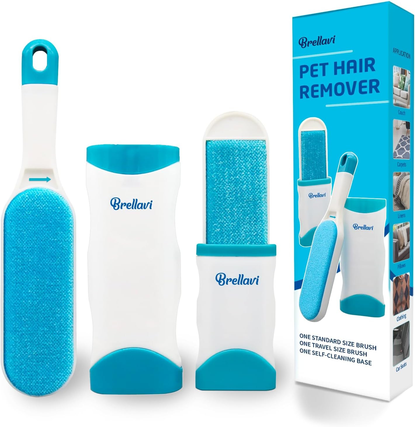 Pet Hair Remover for Clothes: Reusable Dog Cat Fur Lint Removal Brush for Clothe