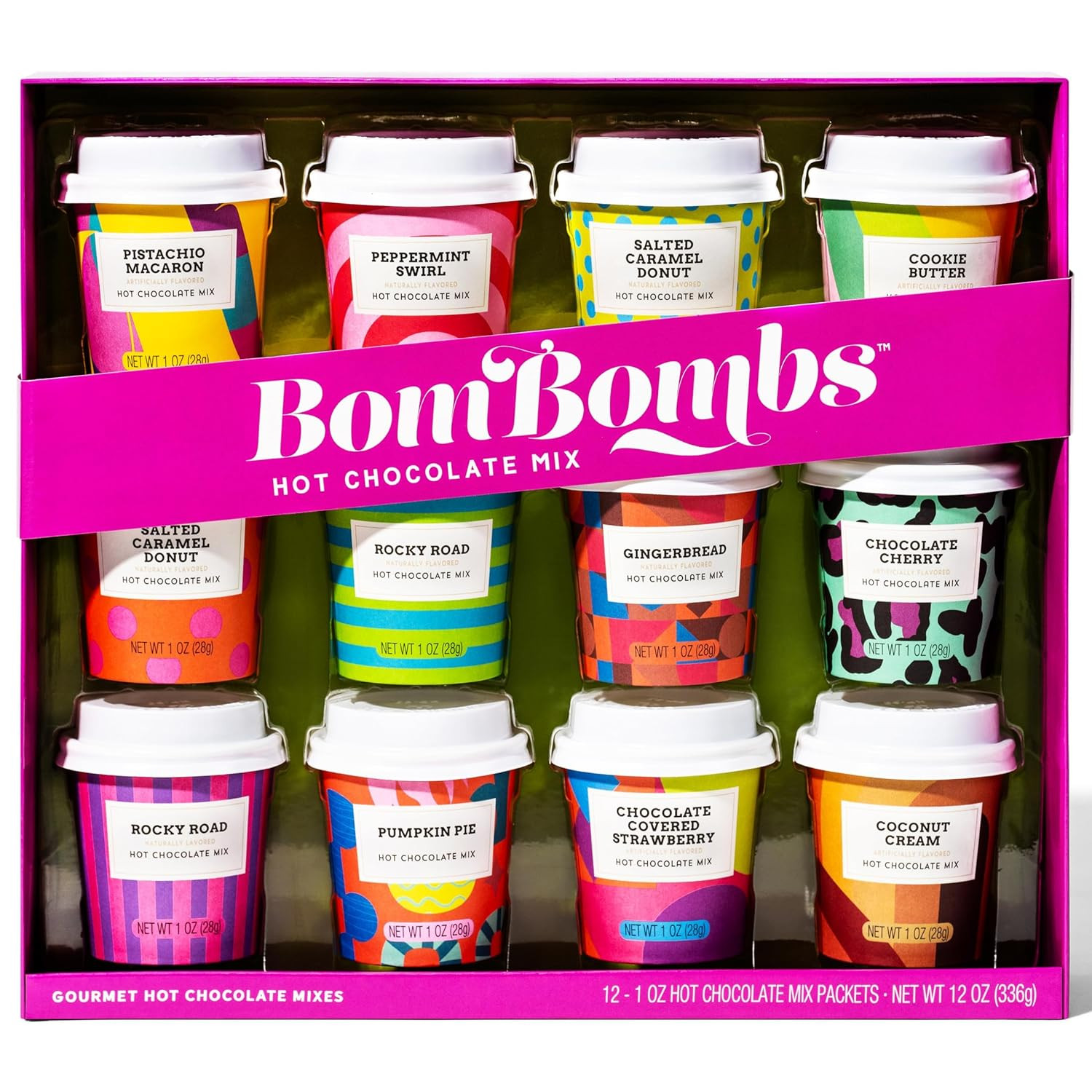 Bombombs, Hot Chocolate Mix Gift Set with Mini Cup Packaging, Dessert Flavors In