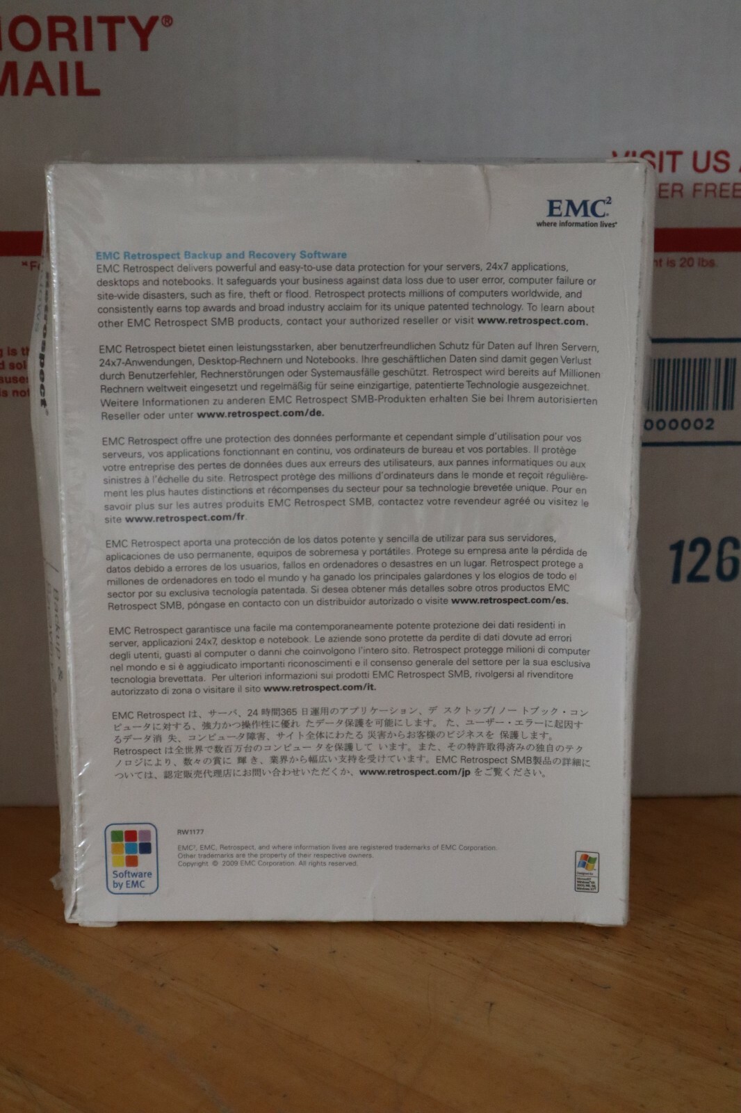 EMC RETROSPECT FOR WINDOWS 7.7 BRAND NEW SEALED