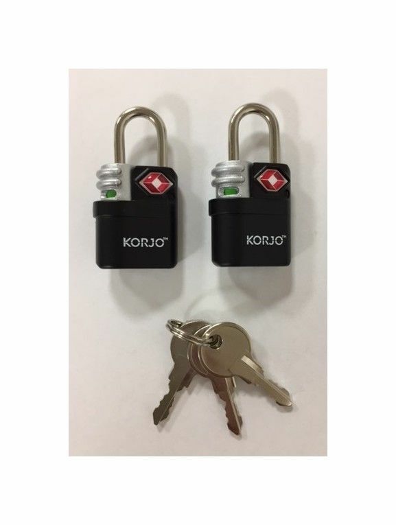Korjo 2 Pack TSA Approved Combination Luggage Lock Heavy Duty Travel Padlock