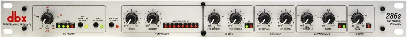 DBX 286S Mic Pre-Amp Processor 286 S Microphone/Instrument Preamp, Phantom Power