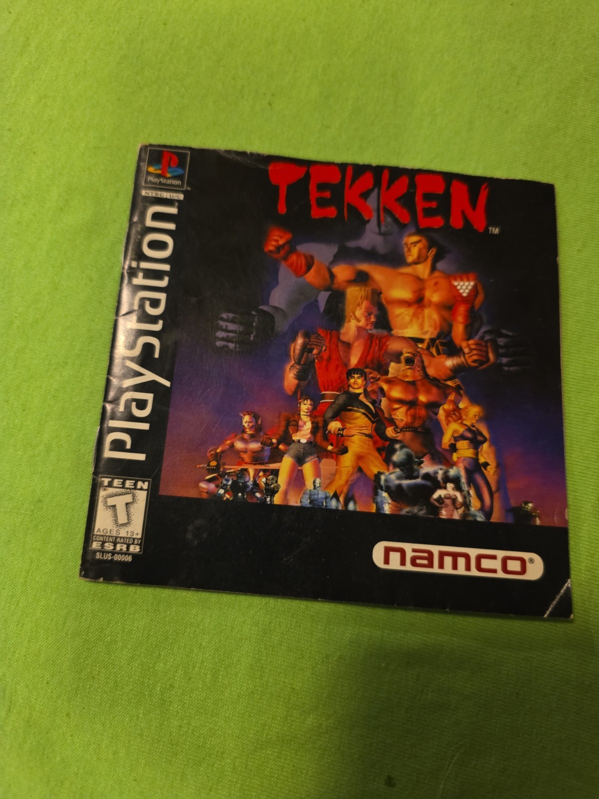 Tekken PlayStation 1 PS1 Black Label **Jewel Case Variant* Manual Only! RARE!