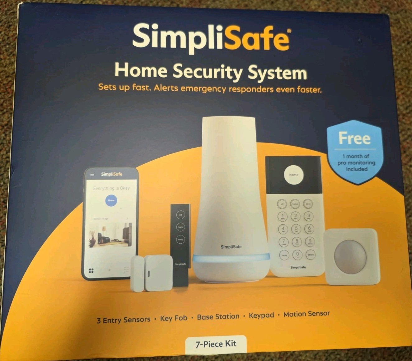 SimpliSafe Smart Home Security System 7 Pieces Kit (New Open Box)