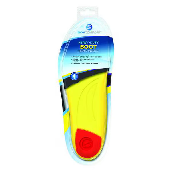 Solcomfort Anti-Fatigue Molded Insole,Yellow/Red,PR 95013 Solcomfort 95013 7 to
