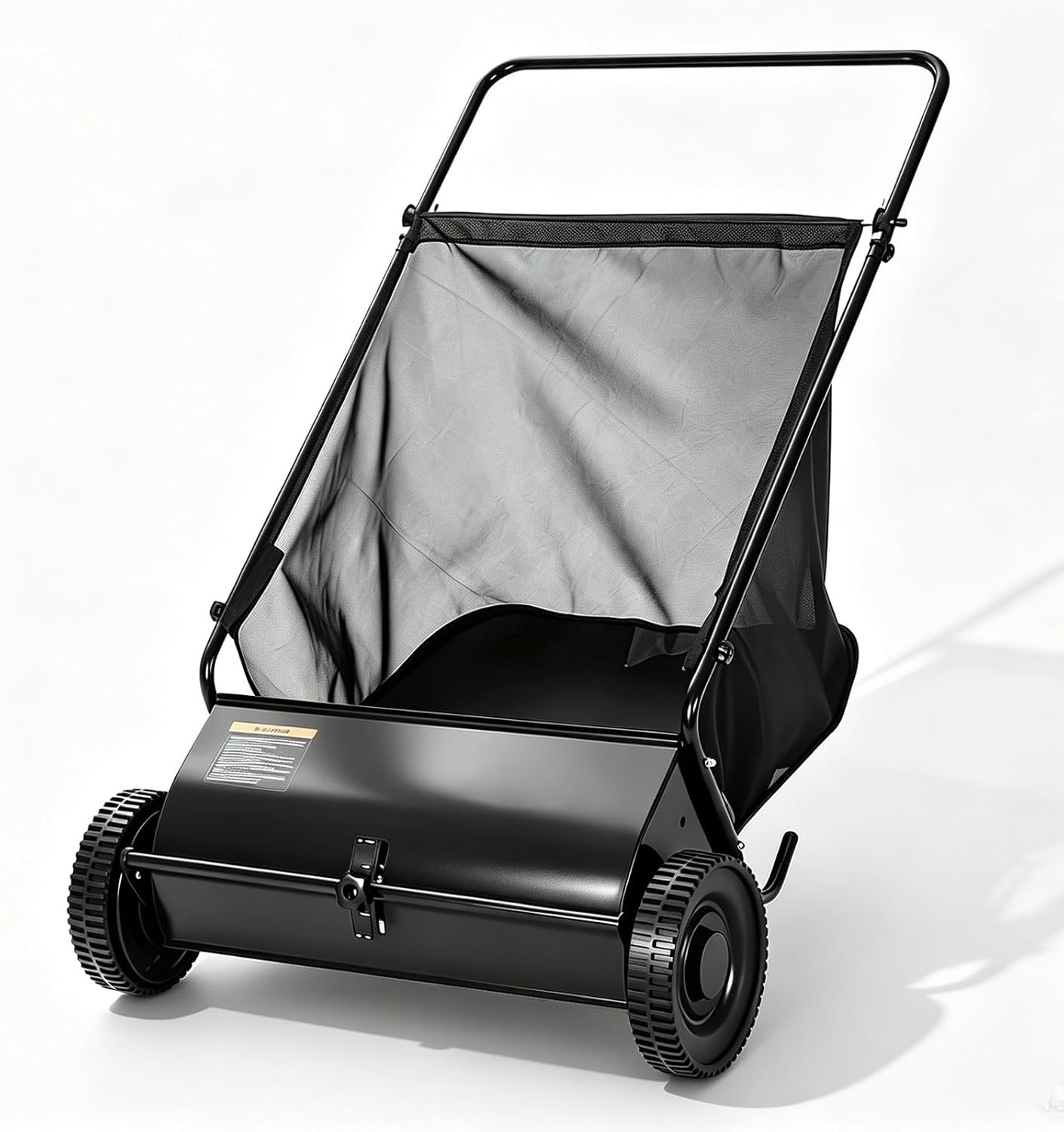26 inch Push Lawn Sweeper Grass Sweeper Leaf Collector with 7 Cu.ft Mesh Bag