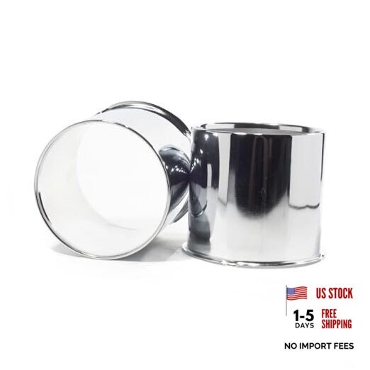 Pcs 5.15inch Trailer Wheel Center Caps Push 5.15" OD 4.69" H 2 2Pcs Chrome