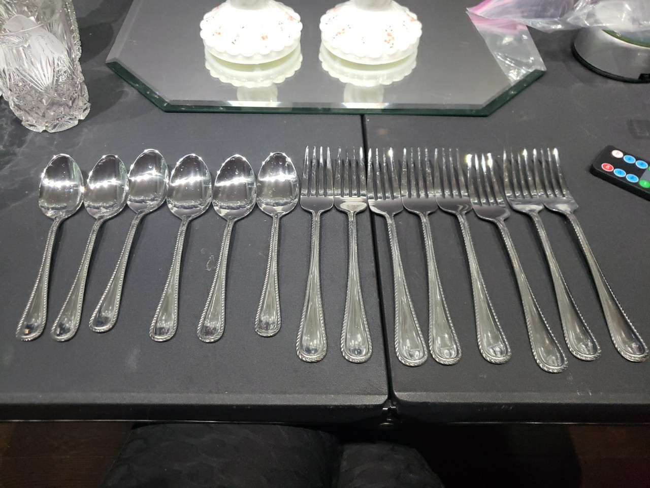 Set Salad Forks & Teaspoons,  stainless steel International Silver "Adventure"