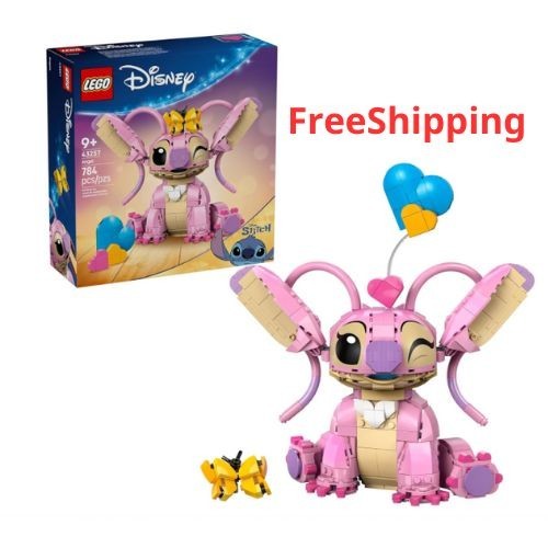 LEGO Disney Angel Lilo & Stitch Kids Toy - Room Decor and Building Set, Ages 9+