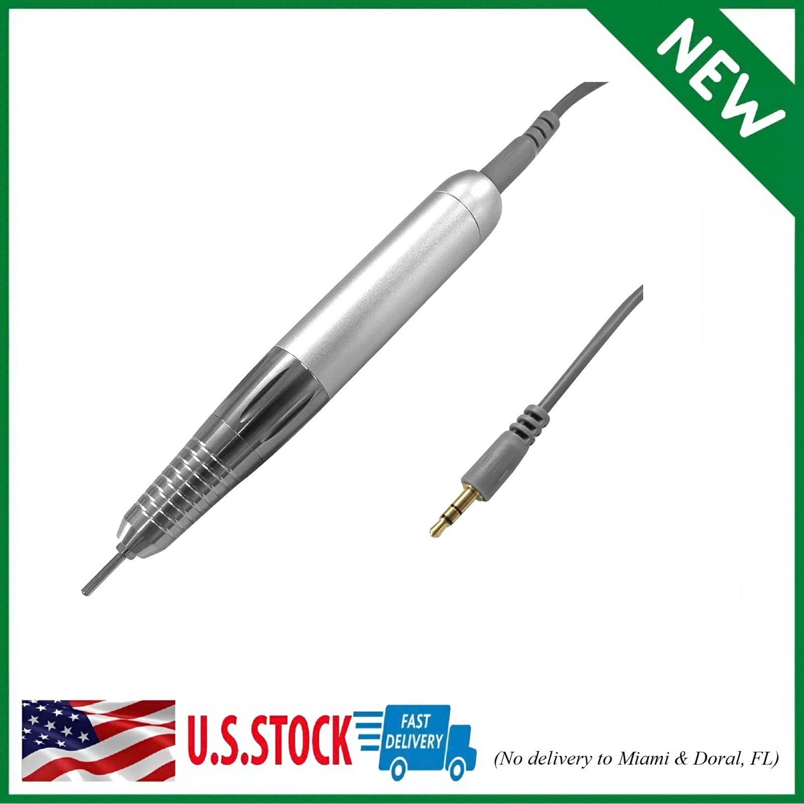 Compact 35000RPM Professional Nail Drill Handpiece - Includes Handpiece & Line