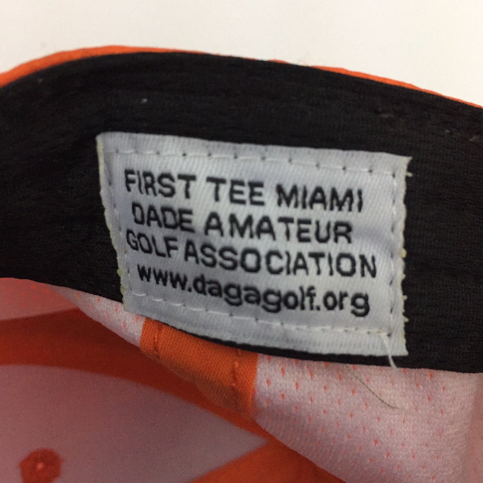 First Tee Miami FL Dade Golf Cap Spell Out Script Logo Tour Beach Baseball Hat