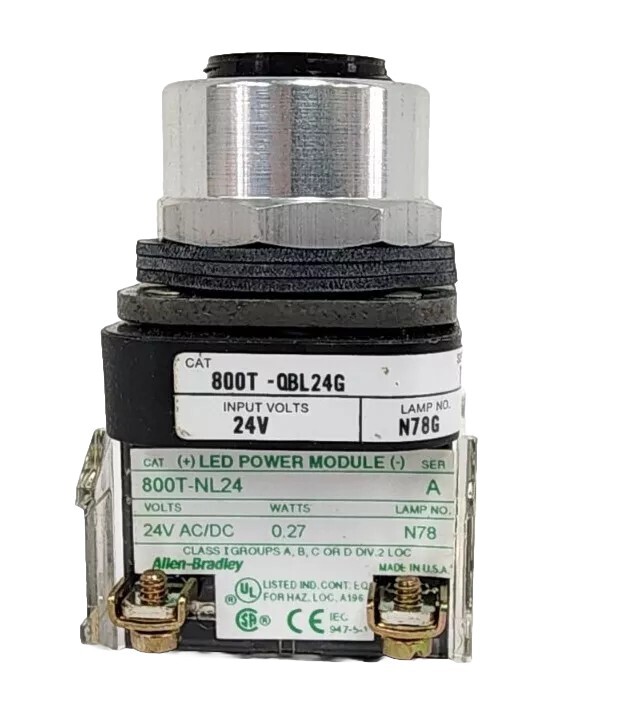 NEW ALLEN BRADLEY 800T-QBL24G PUSH BUTTON SER. T W/O LENS